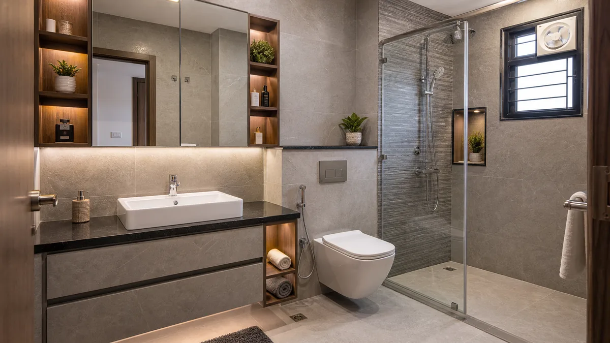 Bathroom interior design and fittings preview