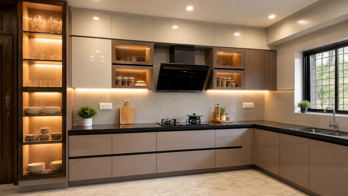 Modular kitchen design and execution preview